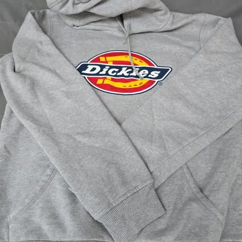DICKIES LONG SLEEVE PULL-OVER HOODIE IN GREY SIZE XS