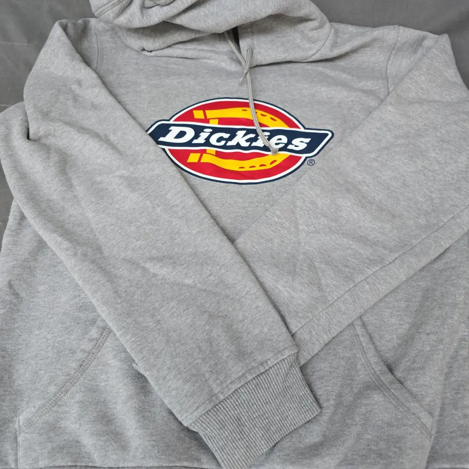 DICKIES LONG SLEEVE PULL-OVER HOODIE IN GREY SIZE XS