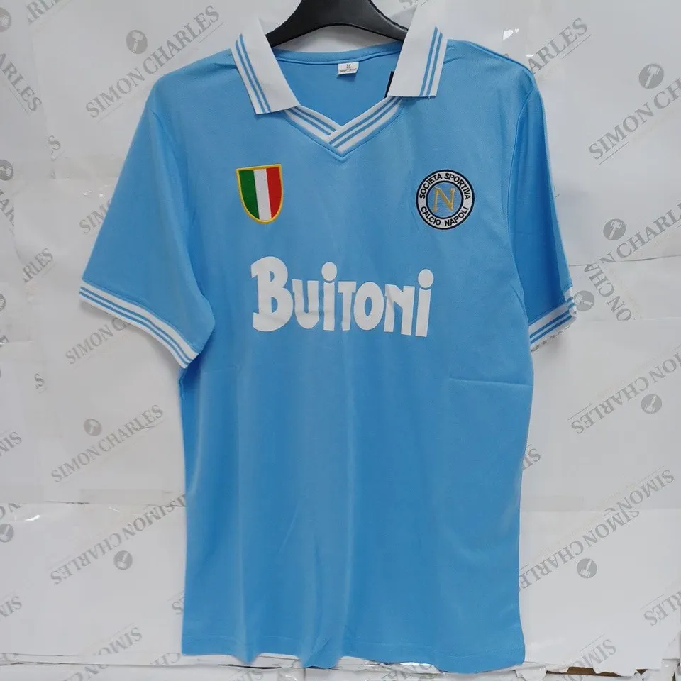 NAPOLI FC BLUE LOGO FOOTBALL SHIRT- MEDIUM