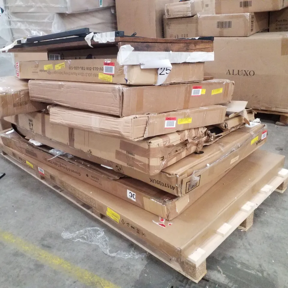 PALLET CONTAINING ASSORTED FLATPACK FURNITURE PARTS 