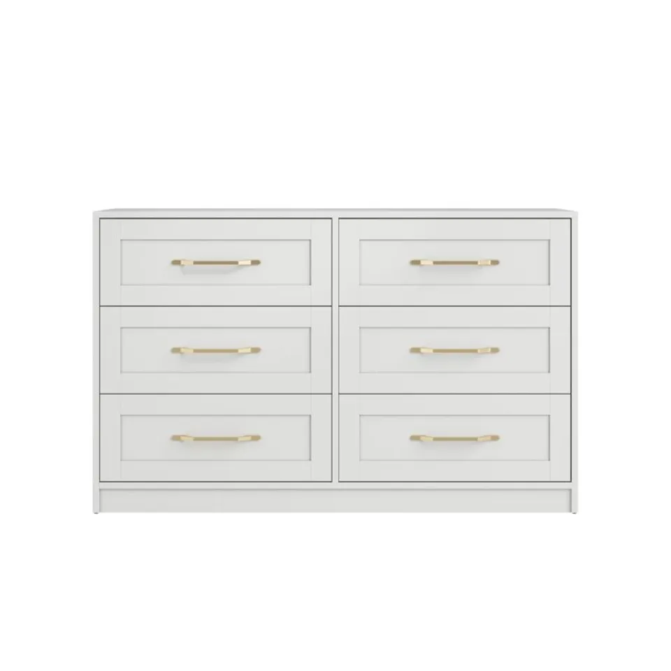 BOXED AUSTEN WHITE DRAWER CHEST