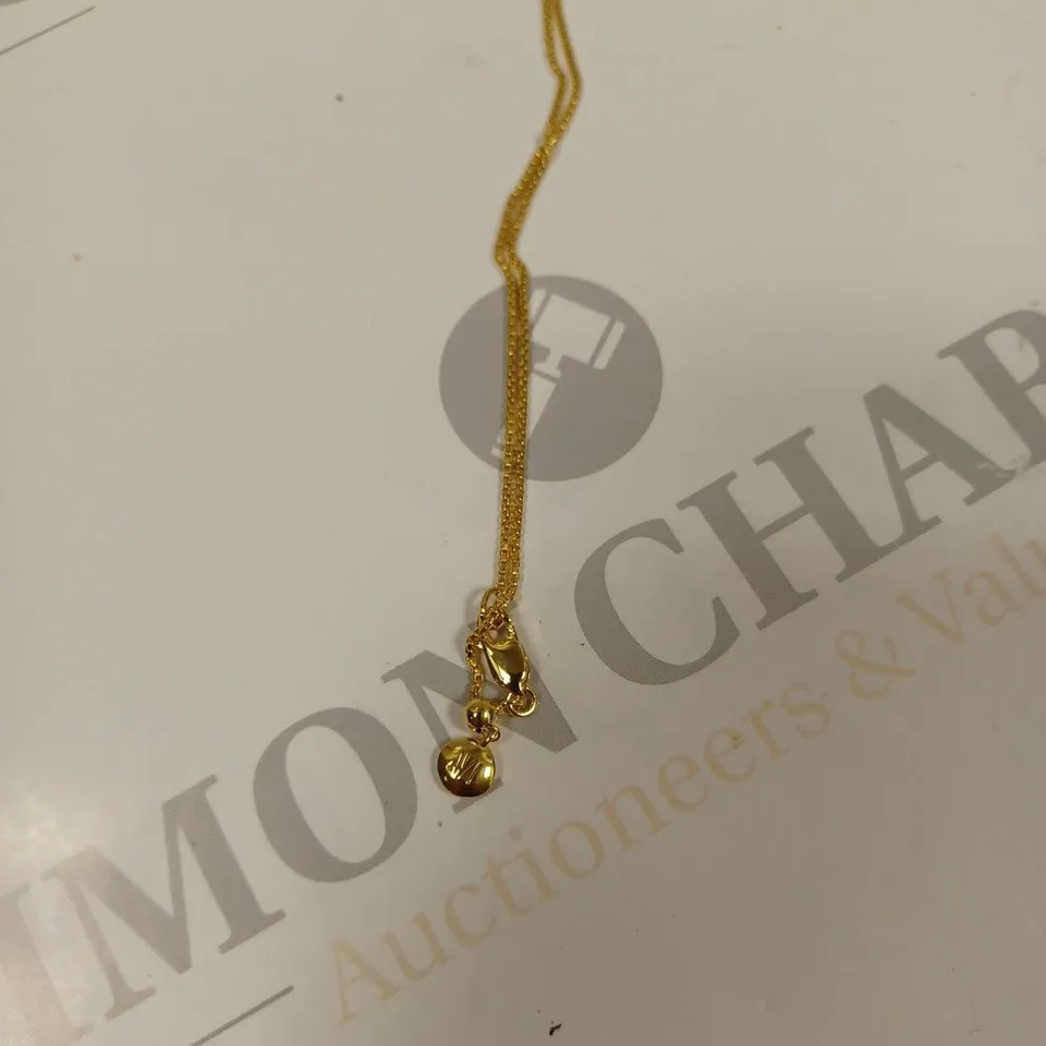 BOXED MONICA VINADER FINE CHAIN NECKLESS - 18CT GOLD VERMEIL. 