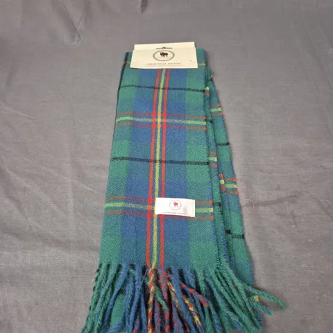 TARTAN SHEEP CARMICHAEL ANCIENT SCARF IN GREEN MULTI