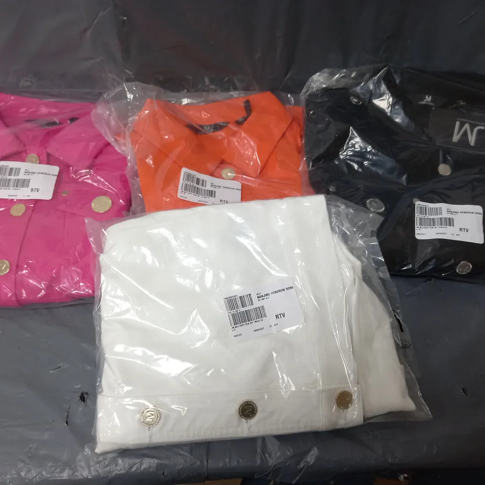 APPROXIMATELY 10 JM TWILL JACKETS IN VARIOUS COLOURS & SIZES