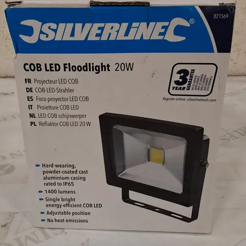 BOXED SILVERLINE COB LED FLOODLIGHT 20W