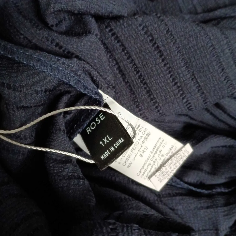 EMERY ROSE NAVY LACE-TRIM TANK TOP – UK SIZE 1 XL