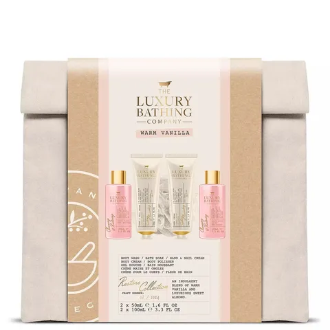 THE LUXURY BATHING COMPANY: WARM VANILLA RESTORE COLLECTION BAG GIFT SET