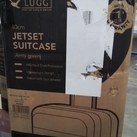 BOXED LUGG 40CM JETSET SUITCASE ARMY GREEN
