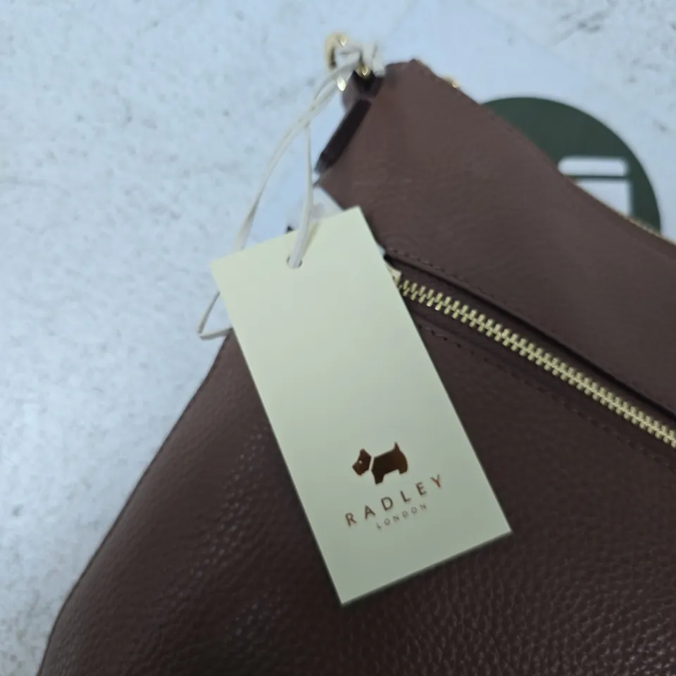 RADLEY LONDON BROWN PEBBLE LEATHER CROSSBODY BAG