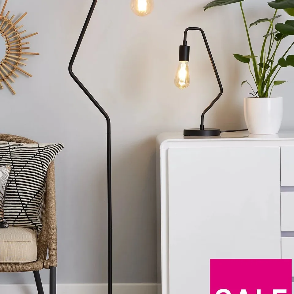 VERY HOME TATE FLOOR LAMP - BLACK