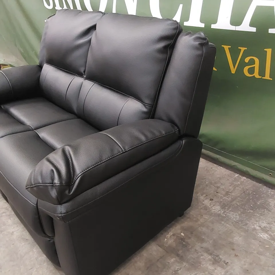 ALBION LUXURY FAUX LEATHER HIGH BACK 2 SEATER SOFA RRP £519