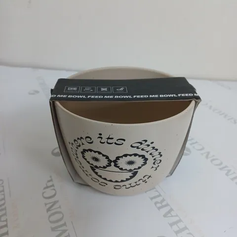 TYPO 'SOMEWHERE IT'S DINNERTIME' FEED ME BREAKFAST BOWL