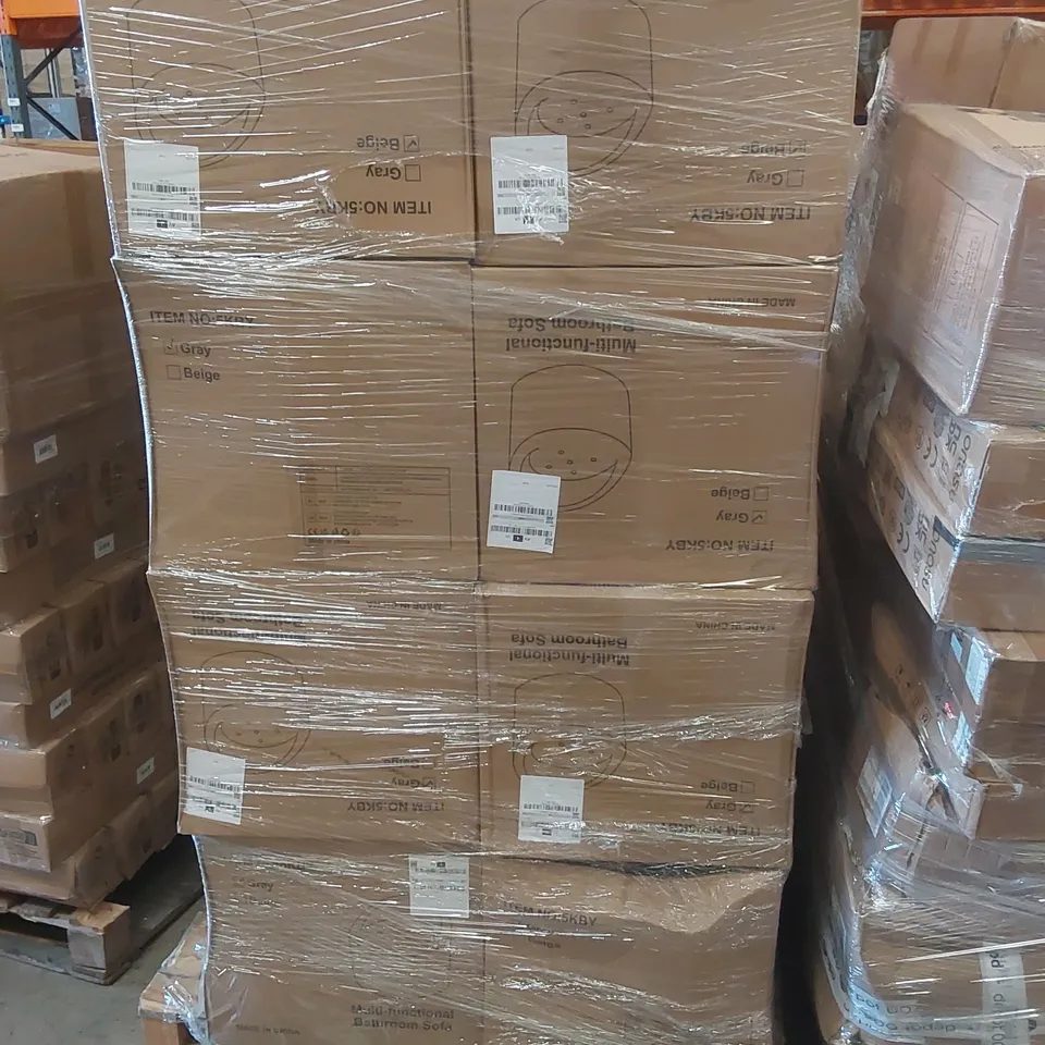 PALLET CONTAINING PALLET CONTAINING APPROXIMATELY 16 BOXED AS NEW BATHTUB STOOL FOOT STOOL PORTABLE STEP UP STOOLS