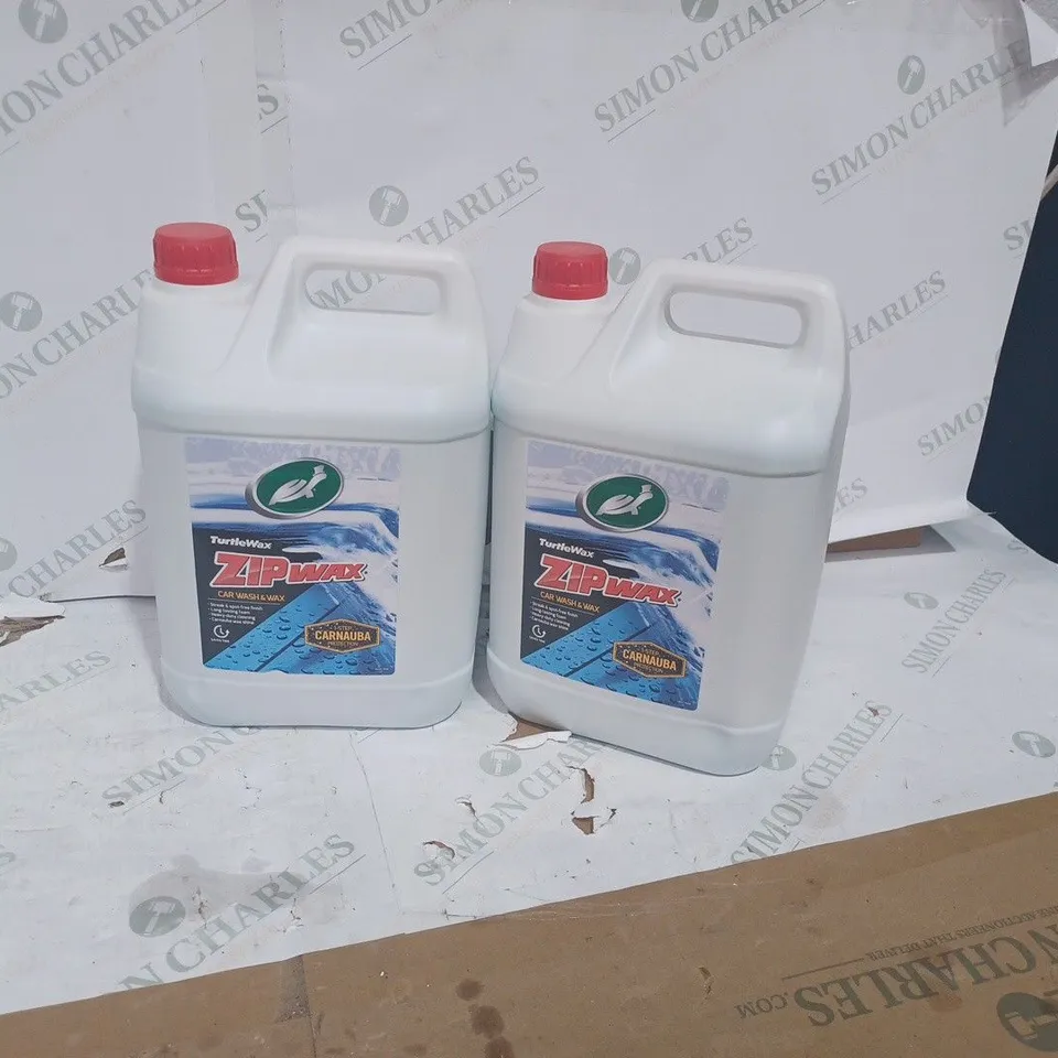 TWO ASSORTED TURTLEWAX CAR WASH & WAX 5L