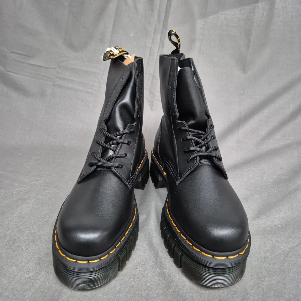 BOXED PAIR OF DR.MARTENS AUDRICK 8-EYE BOOTS - UK SIZE 6.5