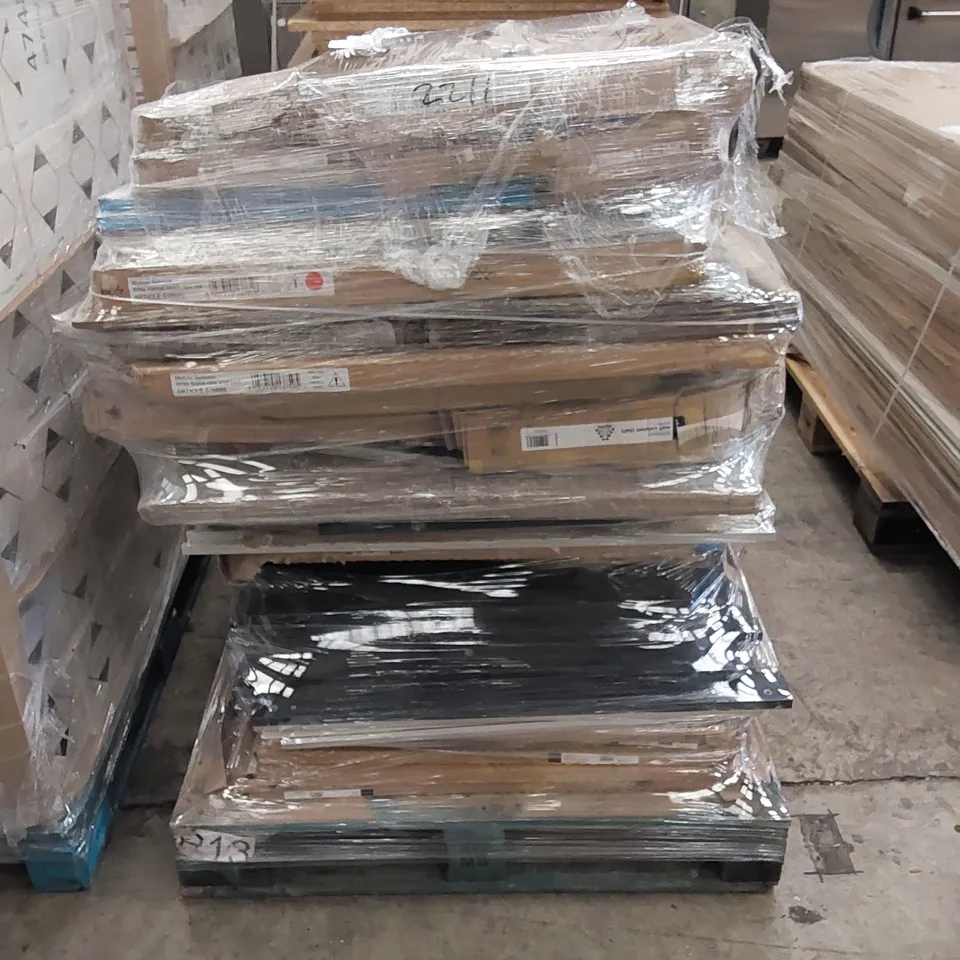 PALLET TO CONTAIN ASSORTED INCOMPLETE FURNITURE PARTS AND PANELS 