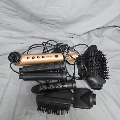 REVAMP PROFESSIONAL DYNAMIC PRO BLOW DRY HAIR STYLER KIT WITH ATTACHMENTS – ROSE GOLD