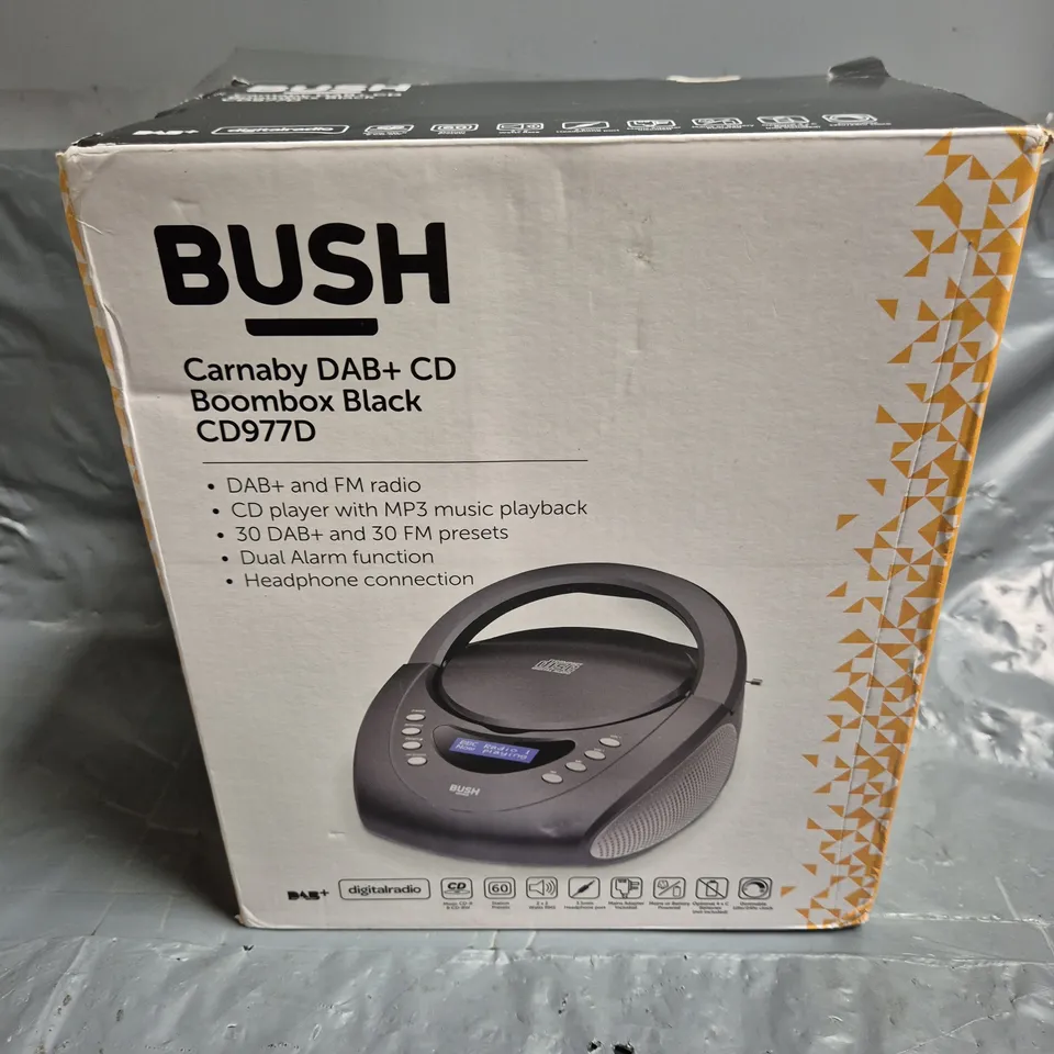 BOXED BUSH CARNABY DAB+ CD BOOMBOX BLACK CD977D