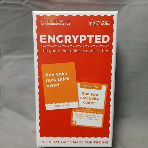 SEALED ENCRYPTED UK PARTY CARD GAME BY FACTORY OF GAMES