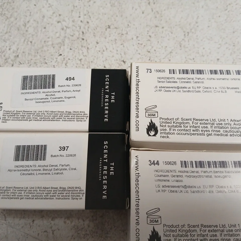4 X OF ASSORTED THE SCENT RESERVE FRAGRANCES (WOMEN'S) - 2 X 100ML, 2 X 30ML 