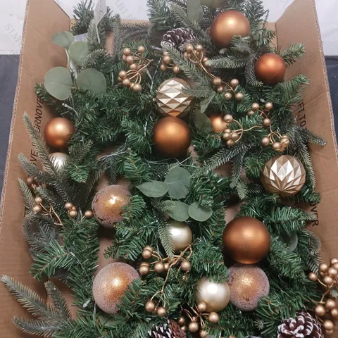 9FT COPPER AND GOLD PRE-LIT GARLAND 