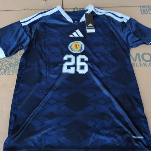 ADIDAS SCOTLAND HOME JERSEY (#26 - BARRA GIN) - LARGE