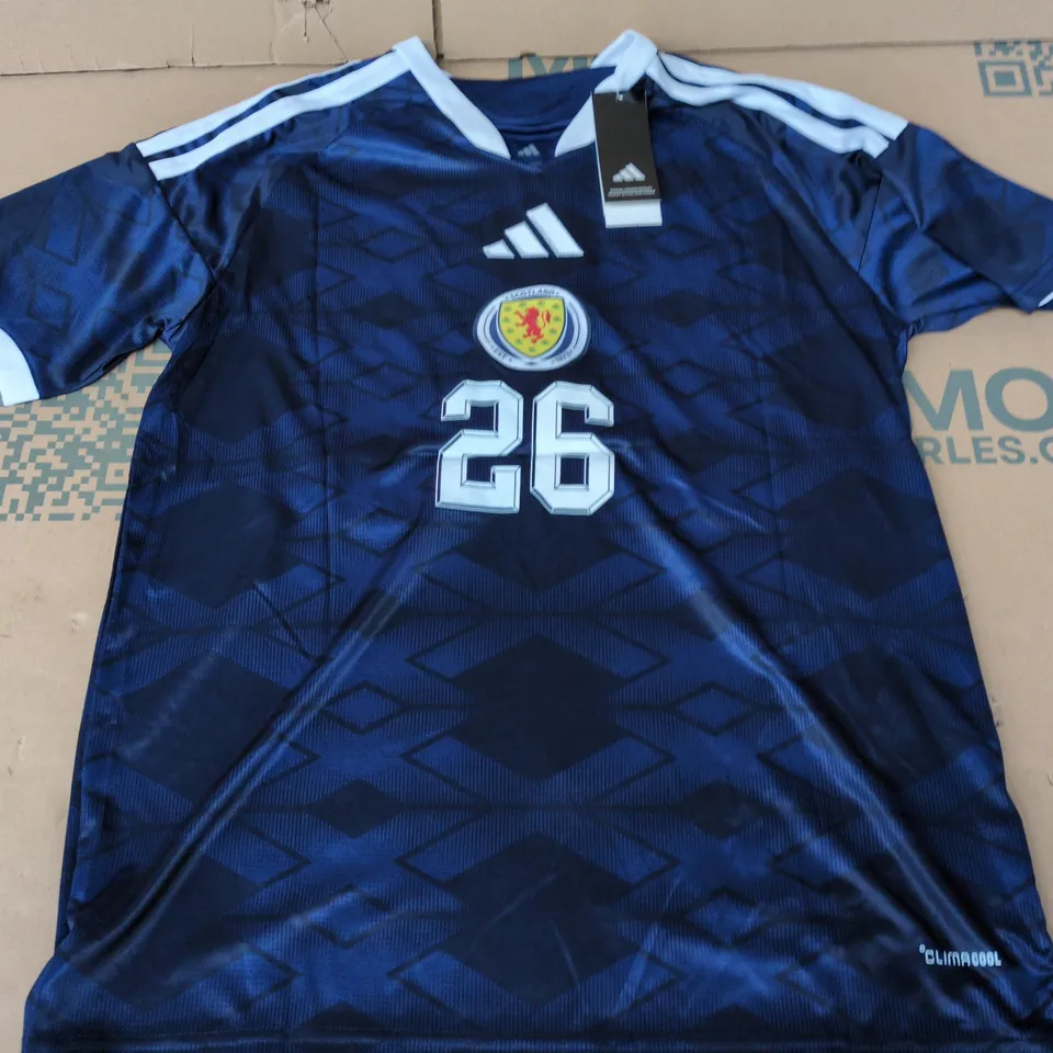 ADIDAS SCOTLAND HOME JERSEY (#26 - BARRA GIN) - LARGE