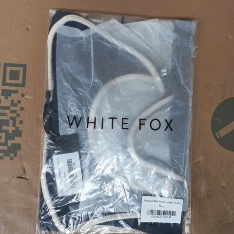 BAGGED WHITE FOX DOING MY BEST RIBBED HALTER TOP IN NAVY SIZE MEDIUM