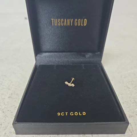 TUSCANY GOLD 9CT GOLD CLUSTER STUD EARRING 