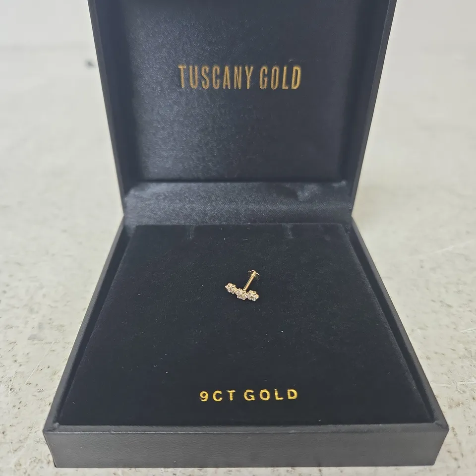 TUSCANY GOLD 9CT GOLD CLUSTER STUD EARRING