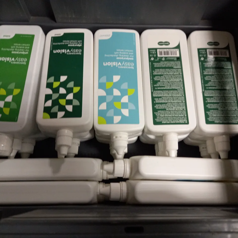 LOT OF APPROXIMATELY 29 ASSORTED CONTACT LENS SOLUTIONS