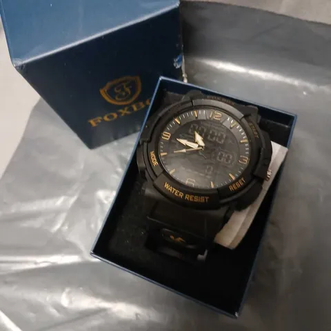 FOX BOX BLACK SPORT WATCH – WATER RESISTANT