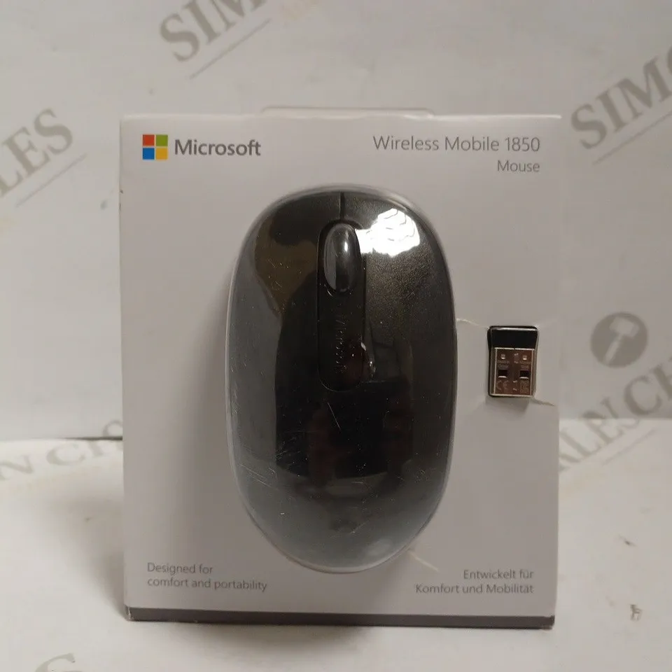 MICROSOFT WIRELESS MOBILE 1850 MOUSE - BLACK