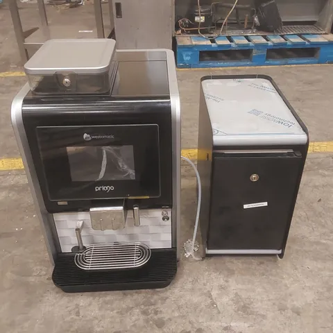 WESTO PRIMO COMPACT BTC SINGLE HOPPER COMMERCIAL COFFEE MACHINE WITH MILK FRIDGE