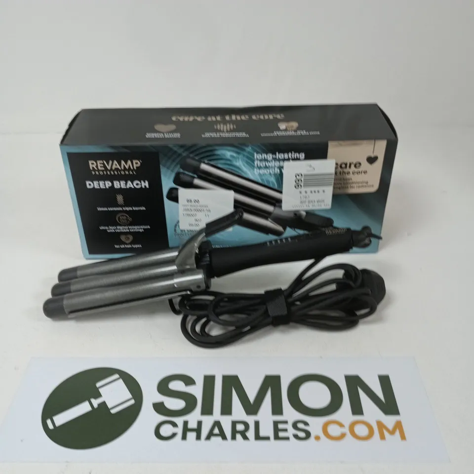 REVAMP PROFESSIONAL DEEP BEACH 25MM CERAMIC TRIPLE-BARREL HAIR STYLER
