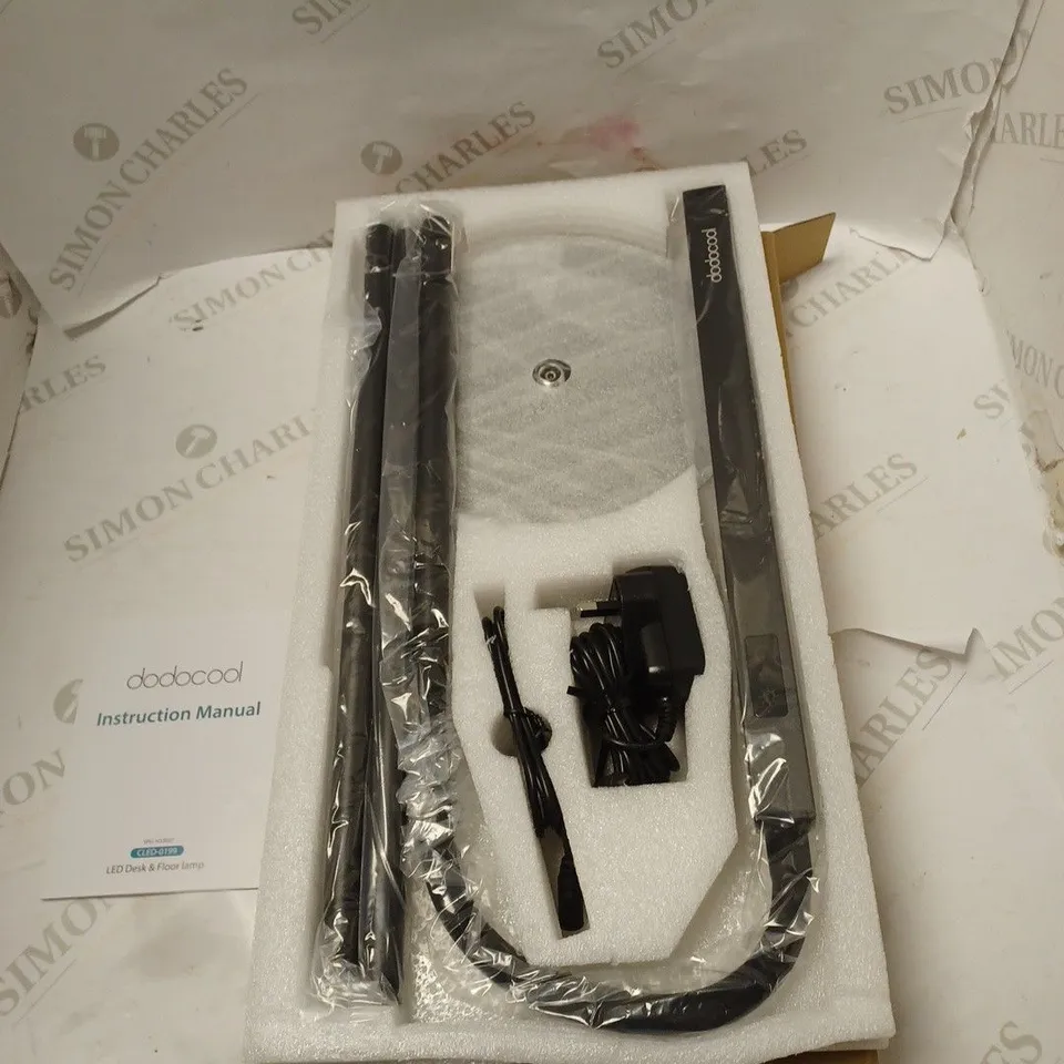 BOXED DODOCOOL LED DESK AND FLOOR LAMP WITH INSTRUCTIONS