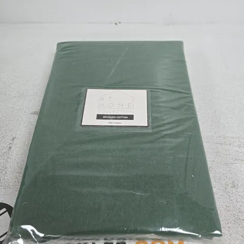 AT HOME COLLECTION BRUSHED COTTON BEDDING SET β FOREST GREEN, DOUBLE