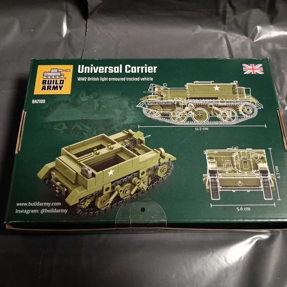BUILD ARMY UNIVERSAL CARRIER 1:33 SCALE MODEL KIT, 276 PIECES