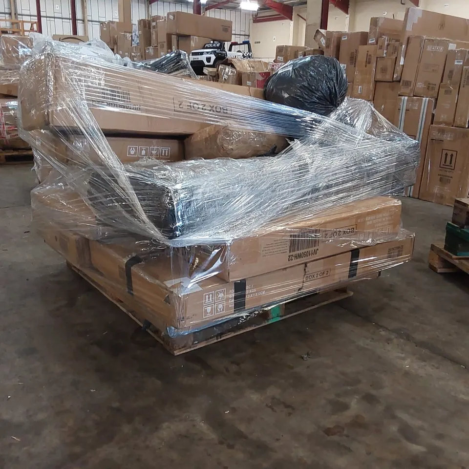 PALLET OF ASSORTED CONSUMER PRODUCTS/FURNITURE PARTS 