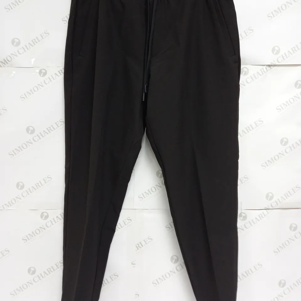HUGO BOSS FLEX TROUSERS IN BLACK - LARGE
