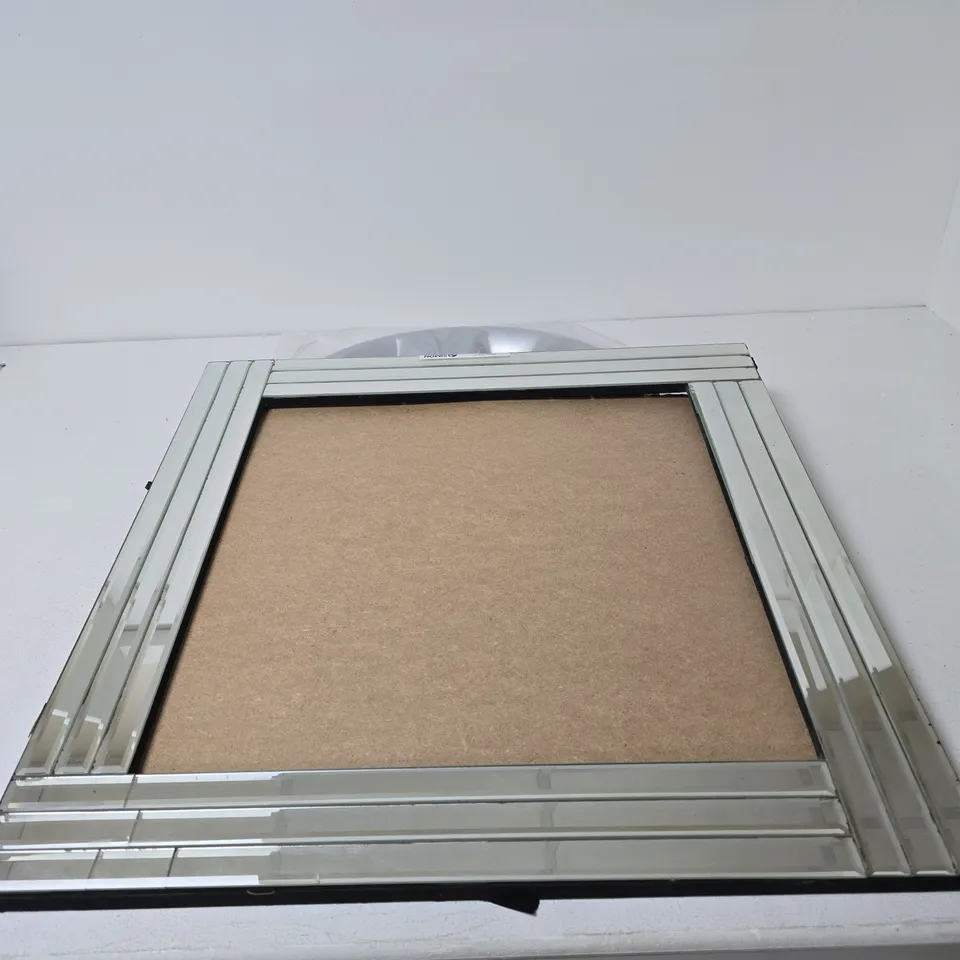 CAGE OF APPROXIMATELY 8 ASSORTED ITEMS TO INCLUDE SILVER FRAME, FORD HUB CAP ETC