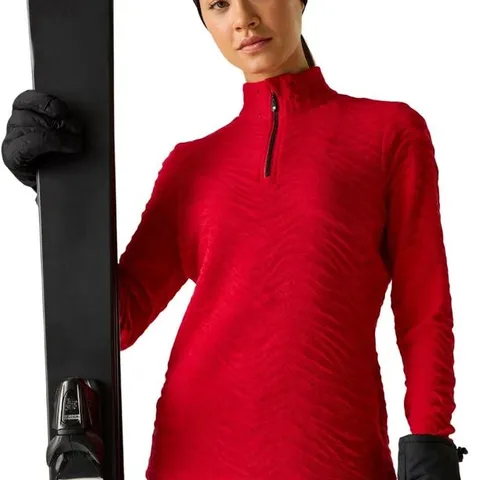 BRAND NEW DARE 2B WOMEN'S GLAMOURIZE III QUILTED QUARTER ZIP MIDLAYER TRUE RED SIZE 14