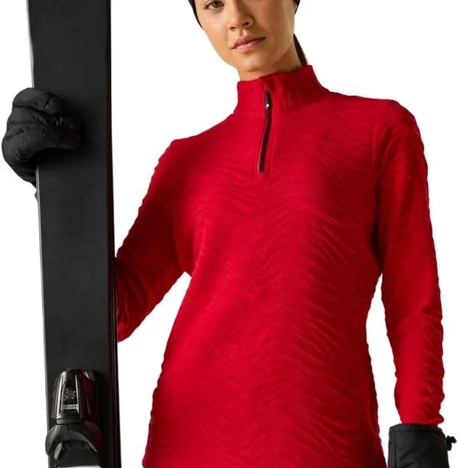 BRAND NEW DARE 2B WOMEN'S GLAMOURIZE III QUILTED QUARTER ZIP MIDLAYER TRUE RED SIZE 14