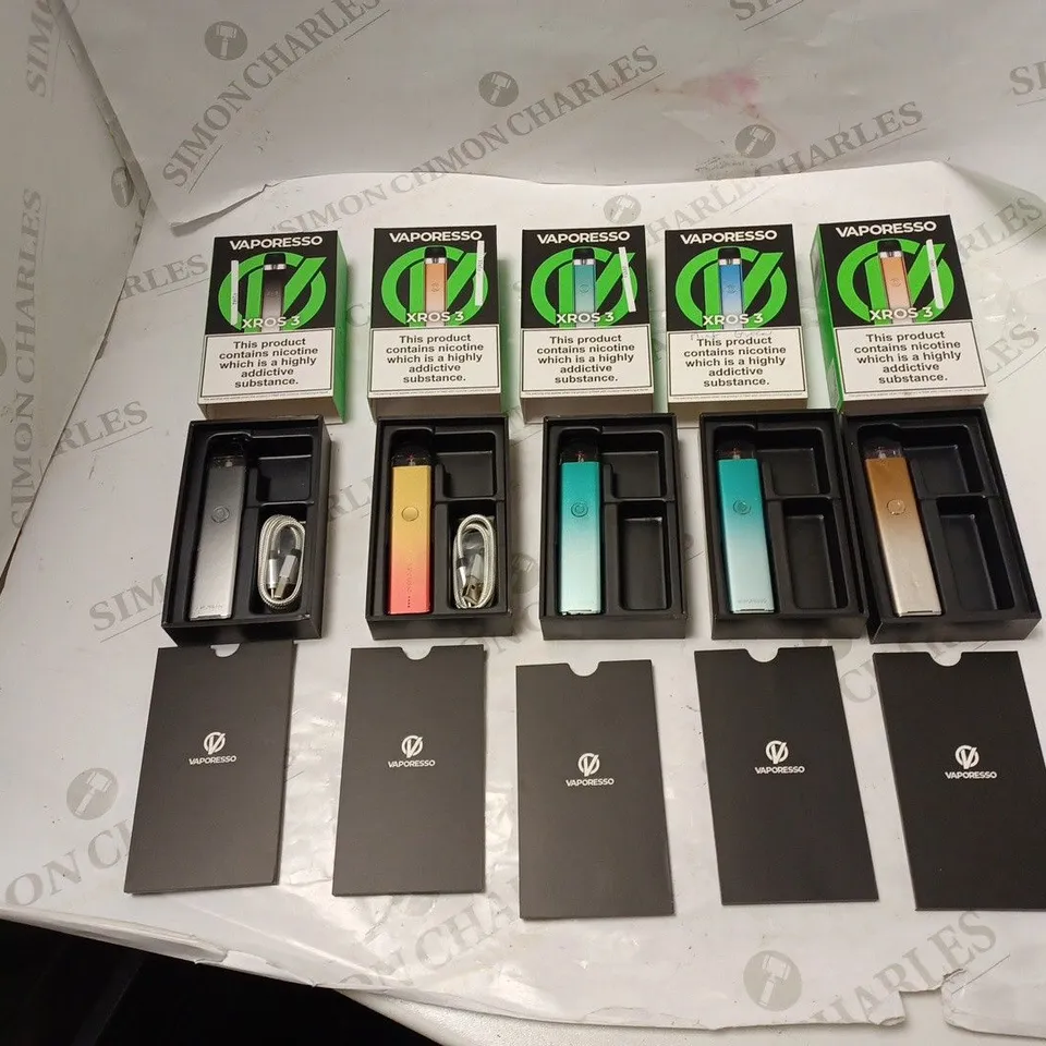 BOXED VAPORESSO XROS 3 KITS X5 WITH MANUALS