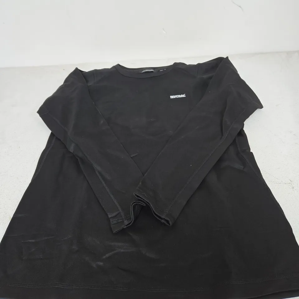 REGATTA GREAT OUTDOORS BLACK LONG SLEEVE TOP – UK XL (EU 56, USA XL)