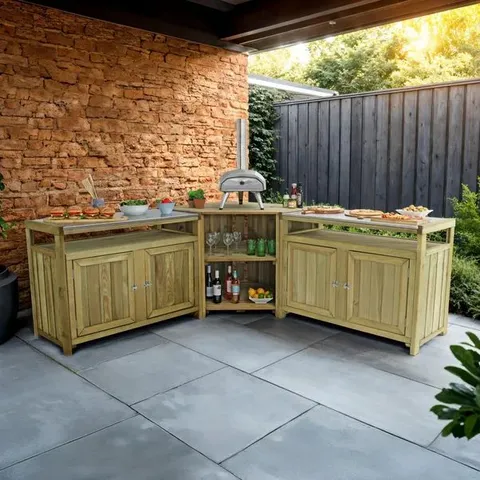 BOXED TERAZZA OUTDOOR KITCHEN SET (6 BOXES)
