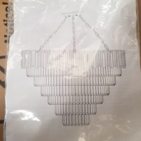 BOXED CRYSTAL 12-LIGHT CHANDELIER