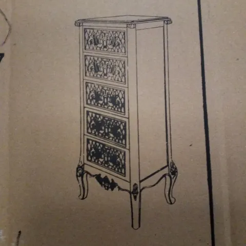 BOXED ANTIQUE CHEST OF DRAWERS