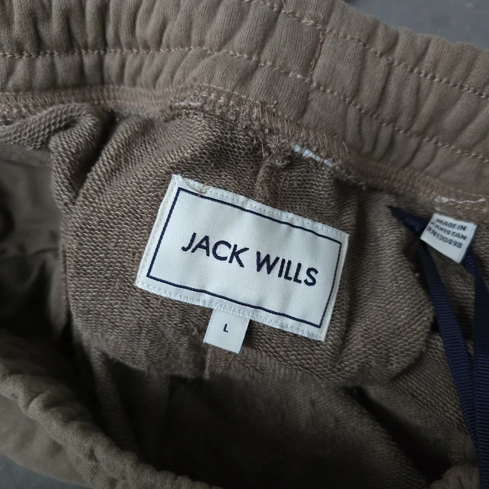 JACK & JONES JACQUARD JOGGERS IN FAWN - LARGE