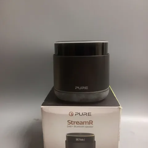 BOXED PURE STREAMR DAB + BLUETOOTH SPEAKER IN BLACK